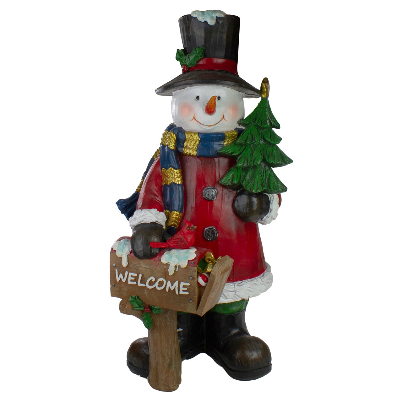 Northlight 31" Snowman with Welcome Mailbox Christmas Decoration
